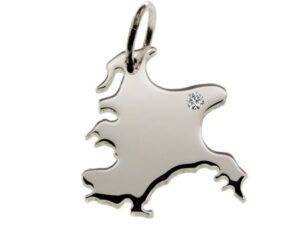 Rügen Anhänger mit Brillant 0,015ct am Wunschort 925 Silber