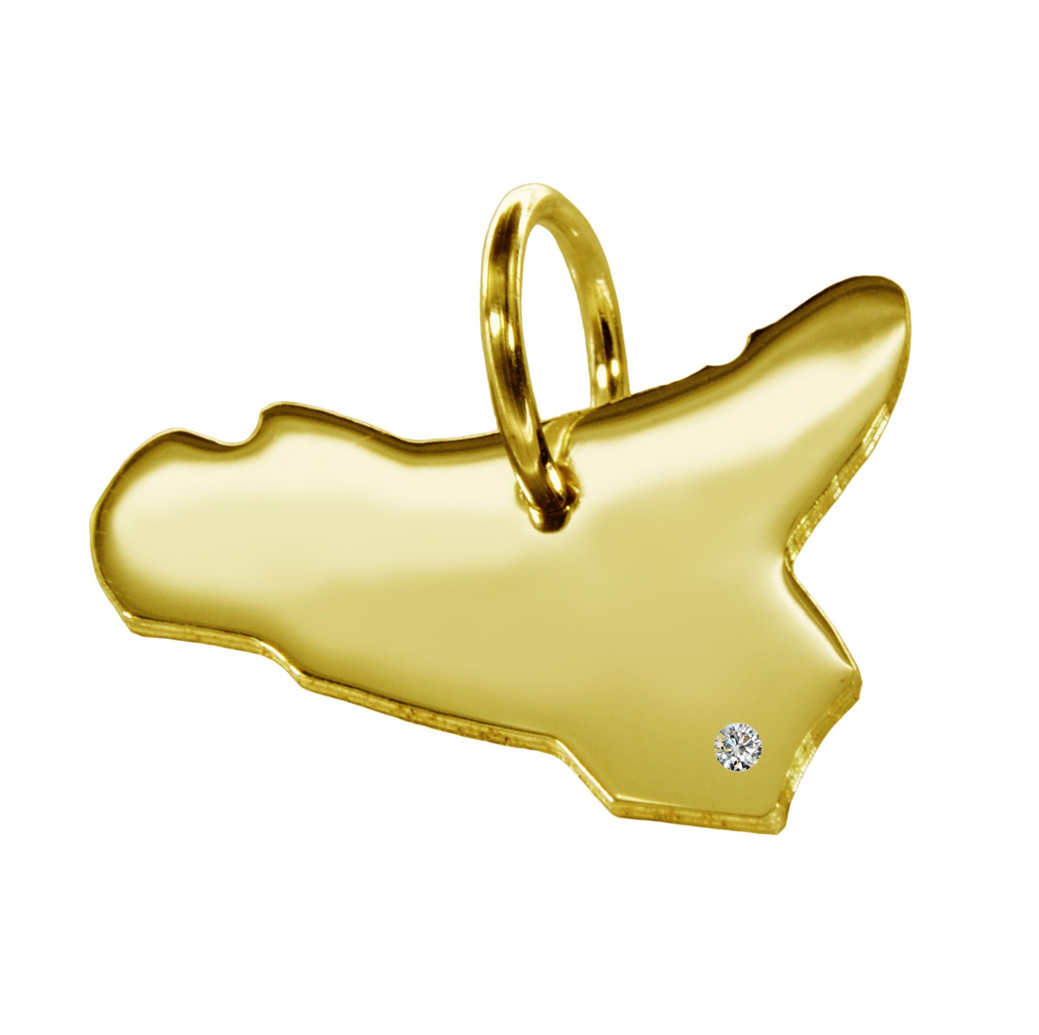 Anhänger Sizilien mit Brillant am Wunschort 585 Gelbgold