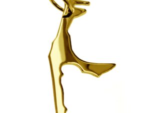 Anhänger der Landkarte Sylt in massiv 585 Gelbgold
