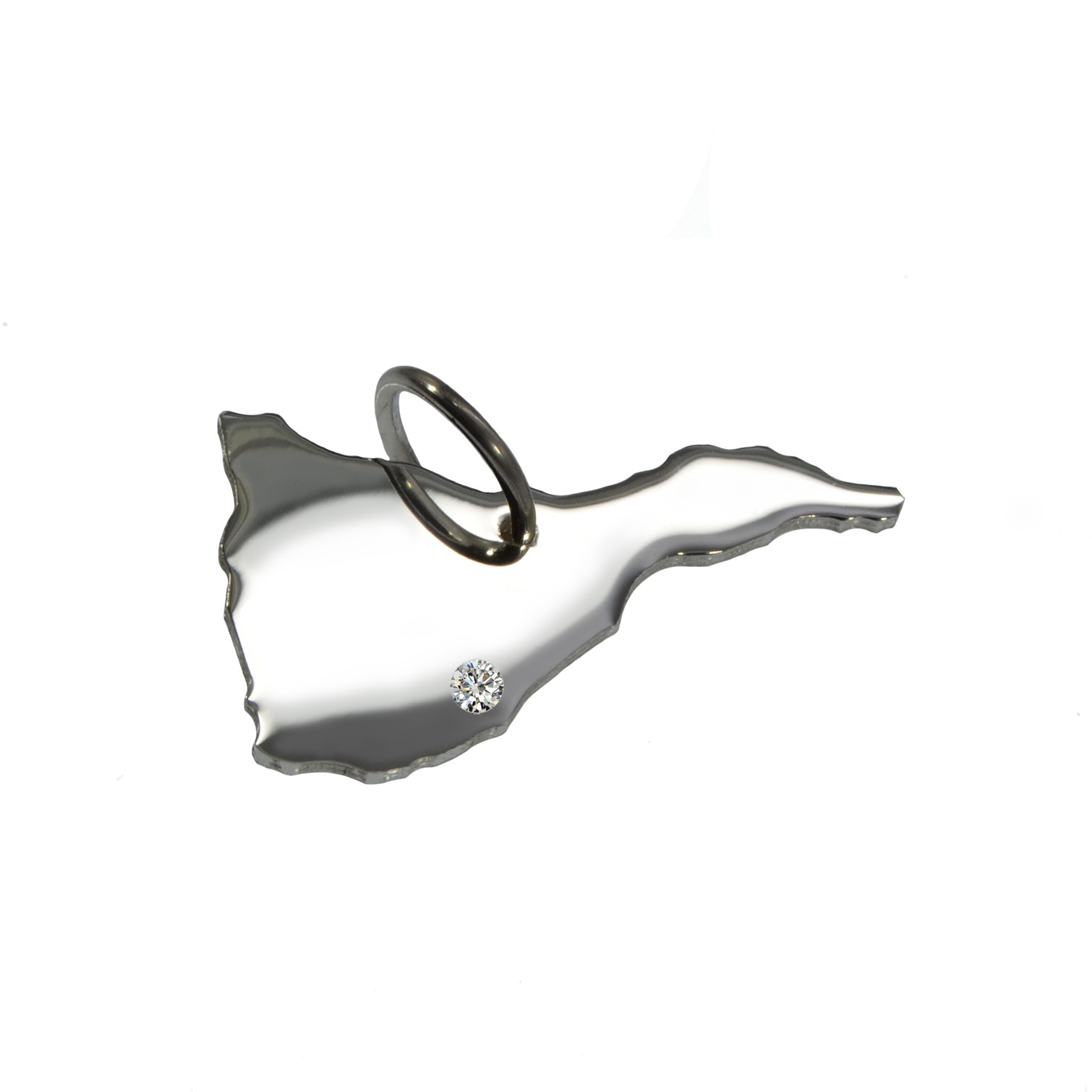 Teneriffa Anhänger mit Brillant 0,015ct am Wunschort 925 Silber