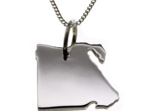 50cm Halskette + Ägypten Anhänger in massiv 925 Silber
