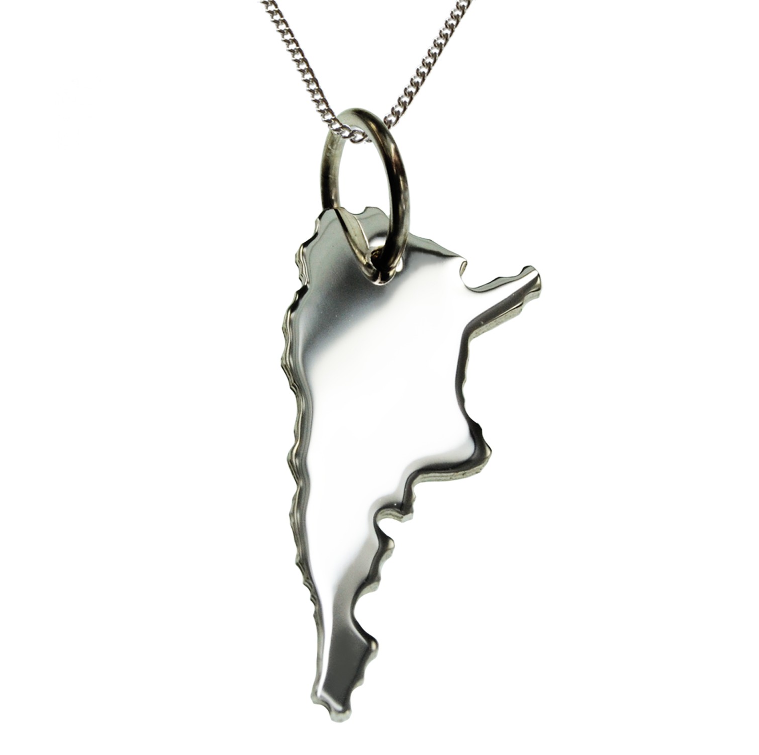 50cm Halskette + Argentinien Anhänger in massiv 925 Silber