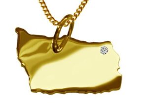 50cm Kette + Bornholm mit Brillant am Wunschort 585 Gold