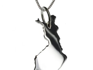 50cm Kette + Finnland mit Brillant am Wunschort in 925 Silber