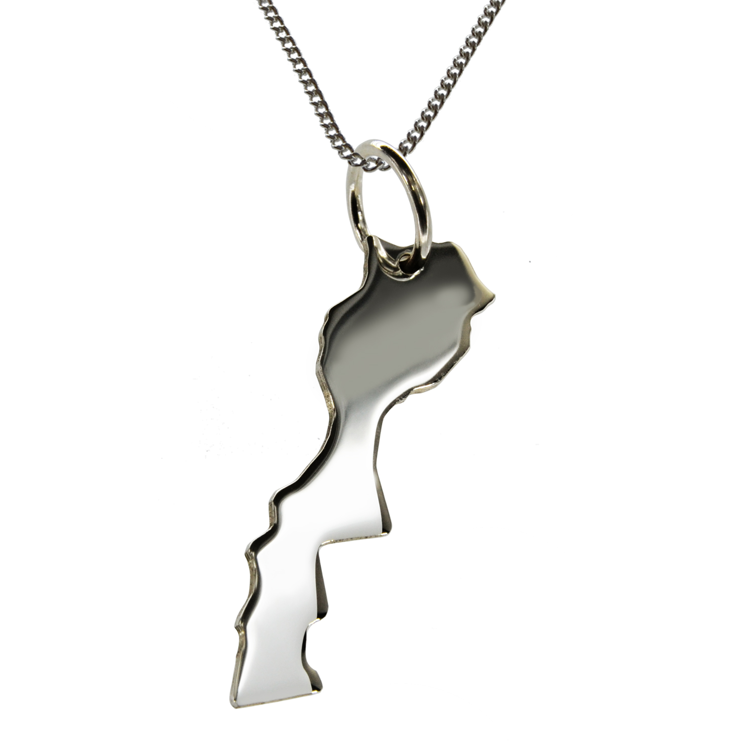 50cm Halskette + Marokko Anhänger in massiv 925 Silber