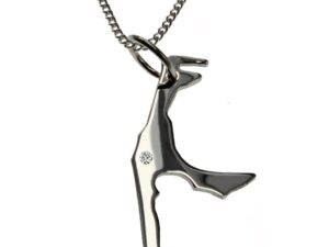 50cm Kette + Sylt mit Brillant am Wunschort in 925 Silber
