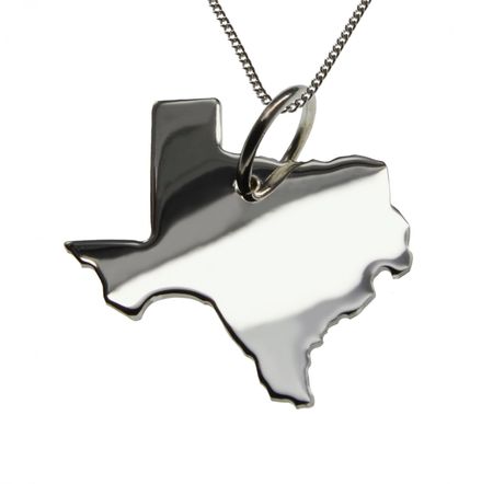 50cm Halskette + Texas Anhänger in massiv 925 Silber