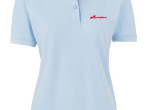 MIASANFESCH, Mia san Bayern Damen Hemd Polo Shirt hochwertig Skyblue M