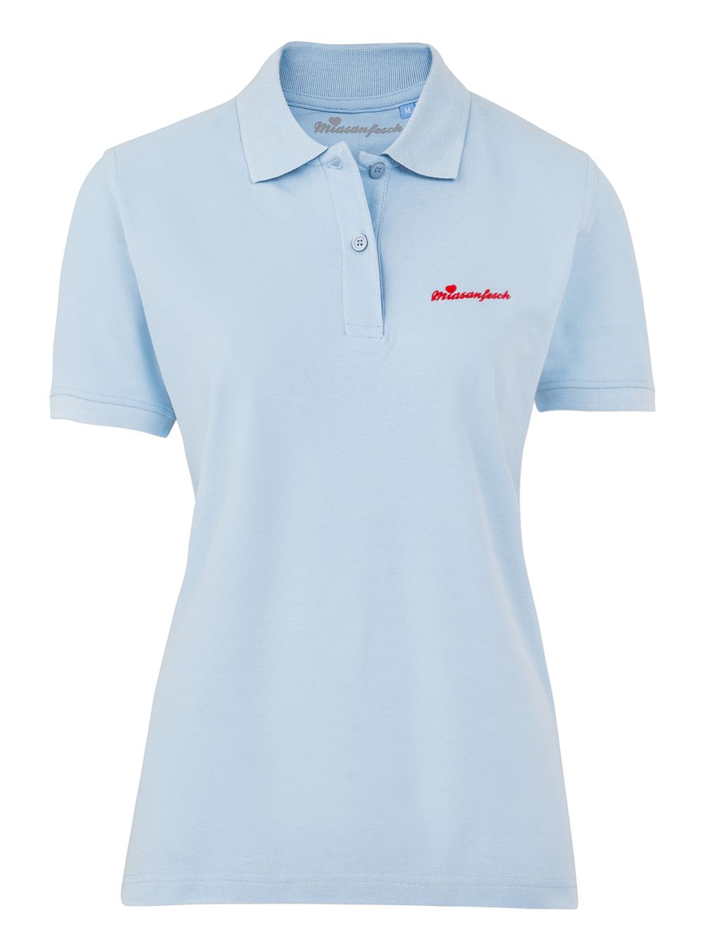 MIASANFESCH, Mia san Bayern Damen Hemd Polo Shirt hochwertig Skyblue XL – Bild 4