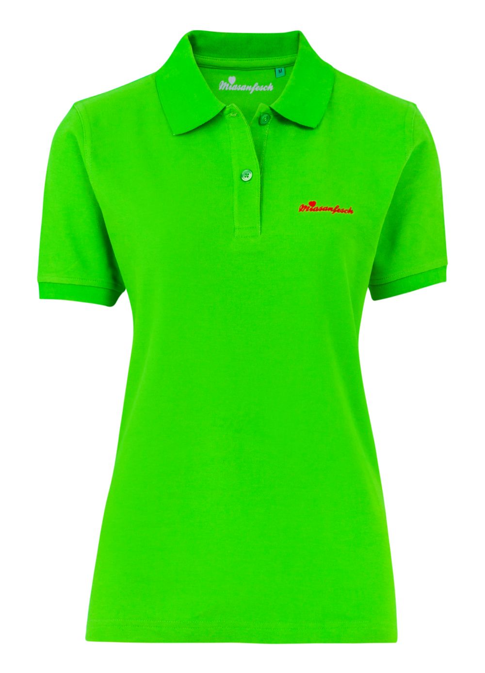 MIASANFESCH, Mia san Bayern Damen Hemd Polo Shirt hochwertig Grün XL