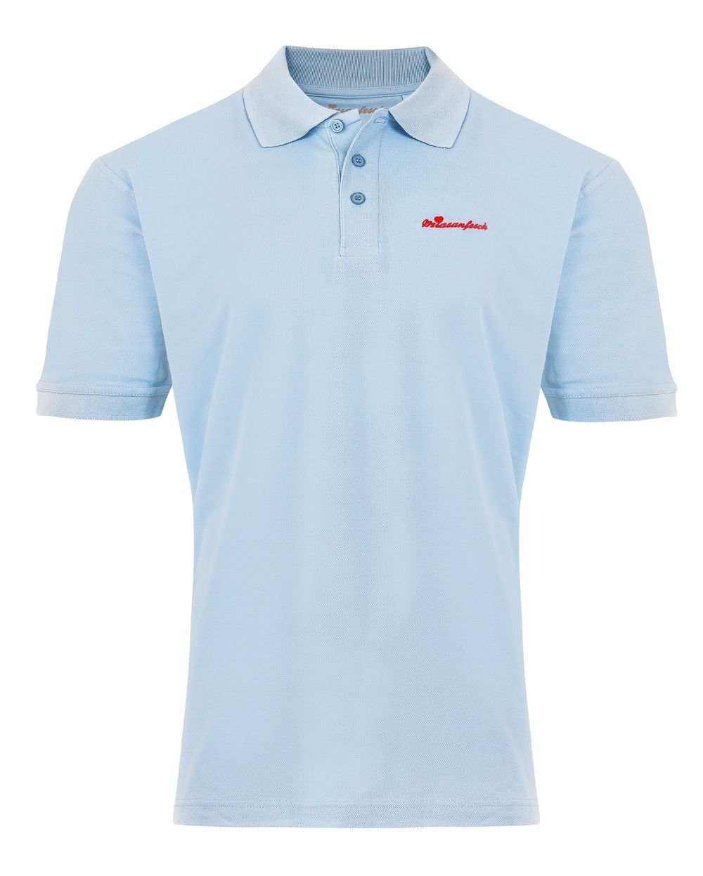 MIASANFESCH, Mia san Bayern Herren Hemd Polo Shirt hochwertig Skyblue Größe L – Bild 4