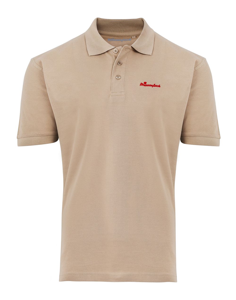 MIASANFESCH, Mia san Bayern Herren Hemd Polo Shirt hochwertig Sand Größe M
