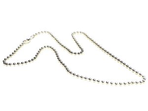 Kugelkette 3mm - 925 Silber - Karabiner-Verschluss - 80cm